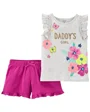 Carter's Set 2 piese Tricou si pantaloni scurti Daddy's Girl foto