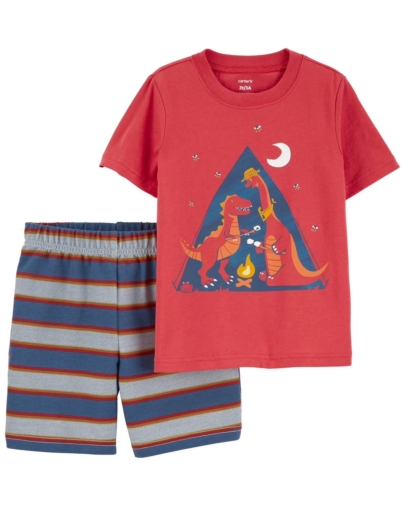 Carter's Set 2 piese Tricou si pantaloni scurti Dinozauri foto