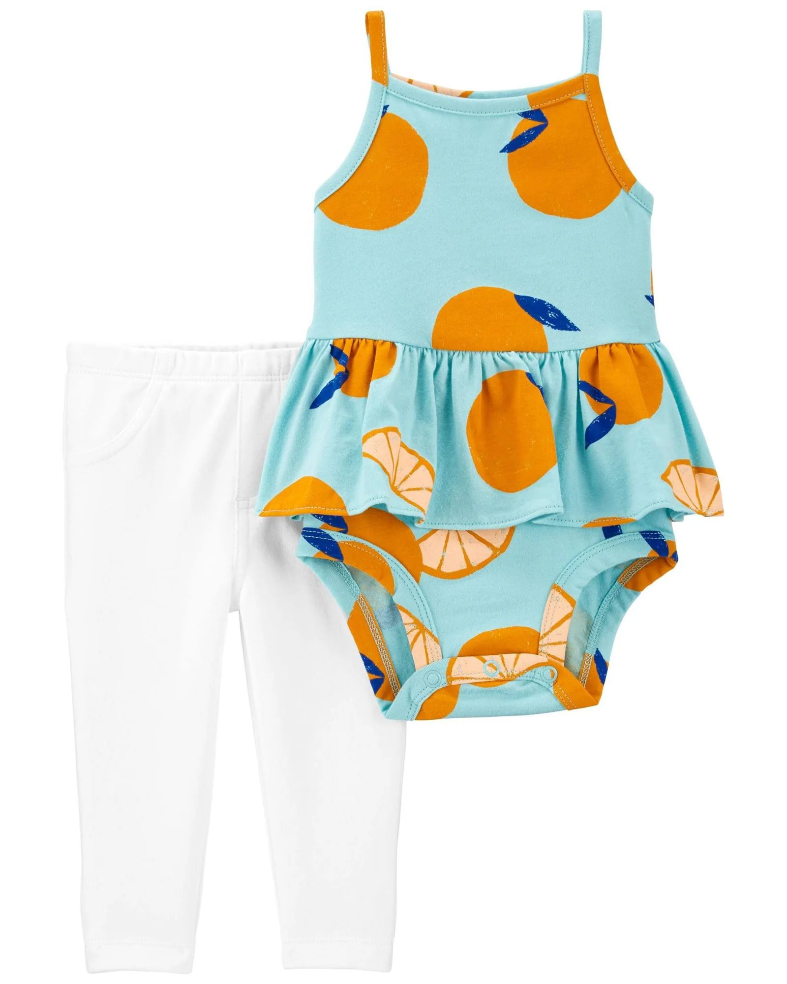 Carter's Set 2 piese Body si pantaloni Portocale foto