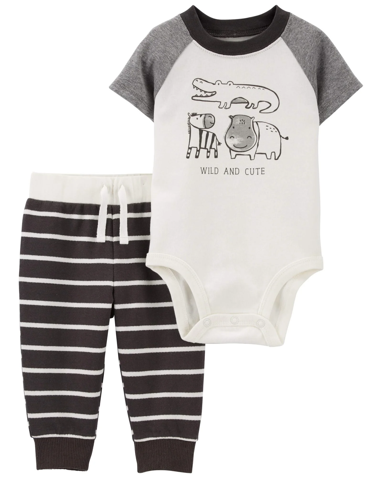 Carter's Set 2 piese Body si pantaloni gri foto