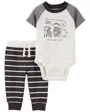 Carter's Set 2 piese Body si pantaloni gri