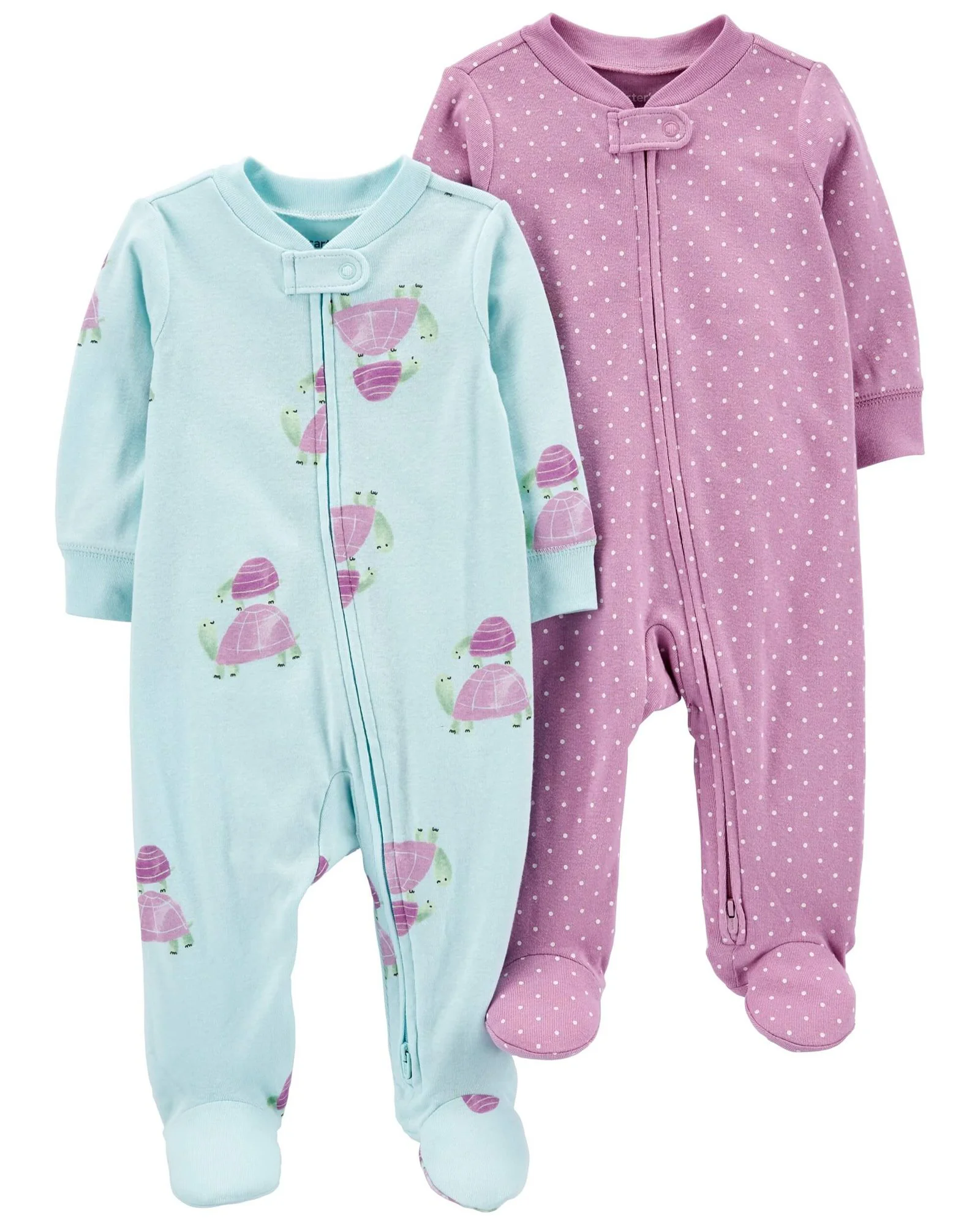 Carter's Set 2 pijamale cu fermoar reversibil Testoasa foto
