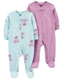 Carter's Set 2 pijamale cu fermoar reversibil Testoasa foto