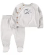 Carter's Set 2 piese Pantaloni si bluza Elefantei foto