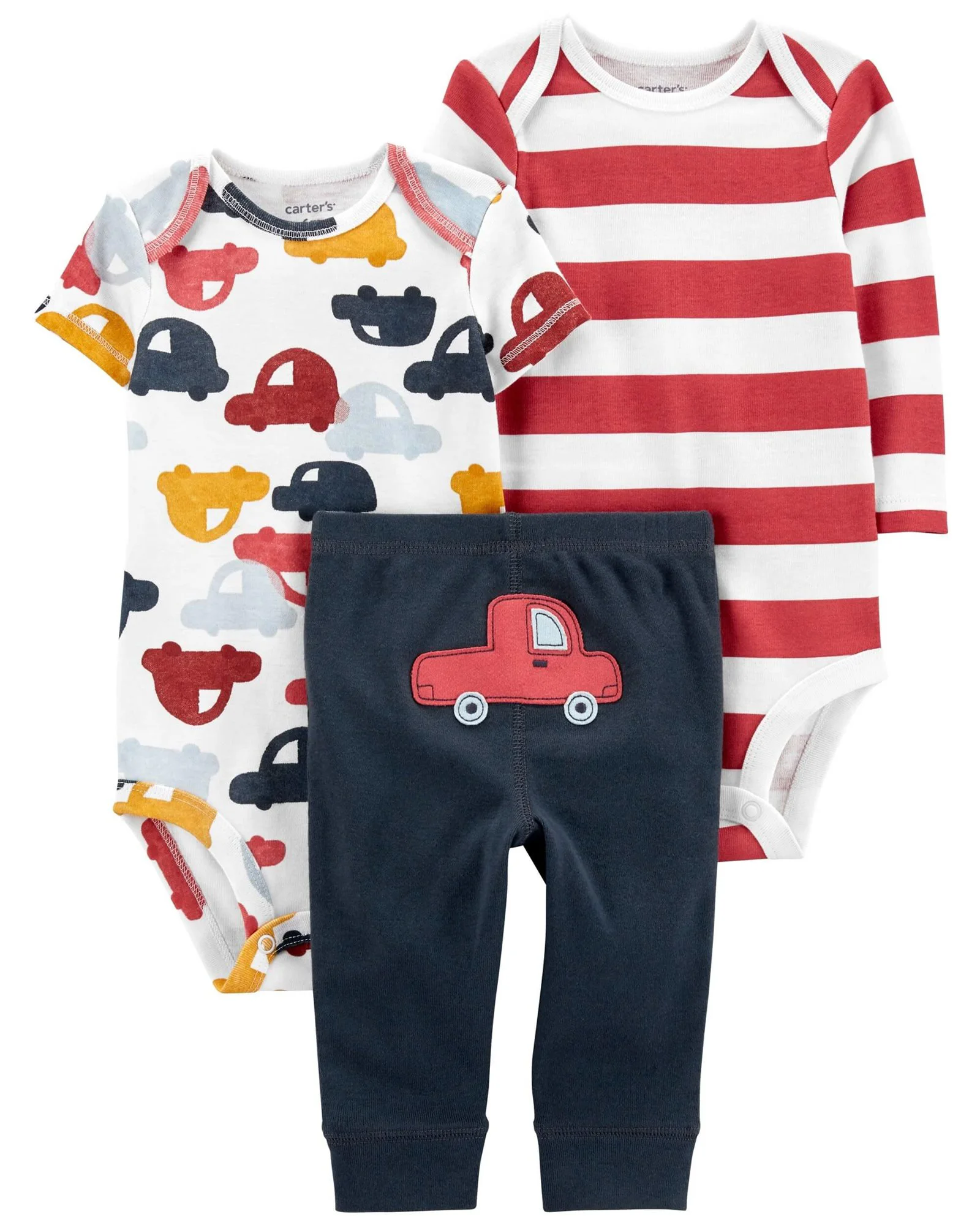 Carter's Set 3 piese Pantaloni si 2 body Masina foto