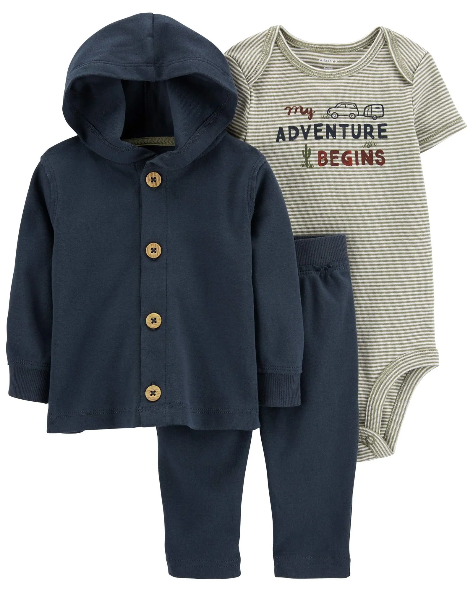 Carter's Set 3 piese Cardigan, body si pantaloni Aventura foto