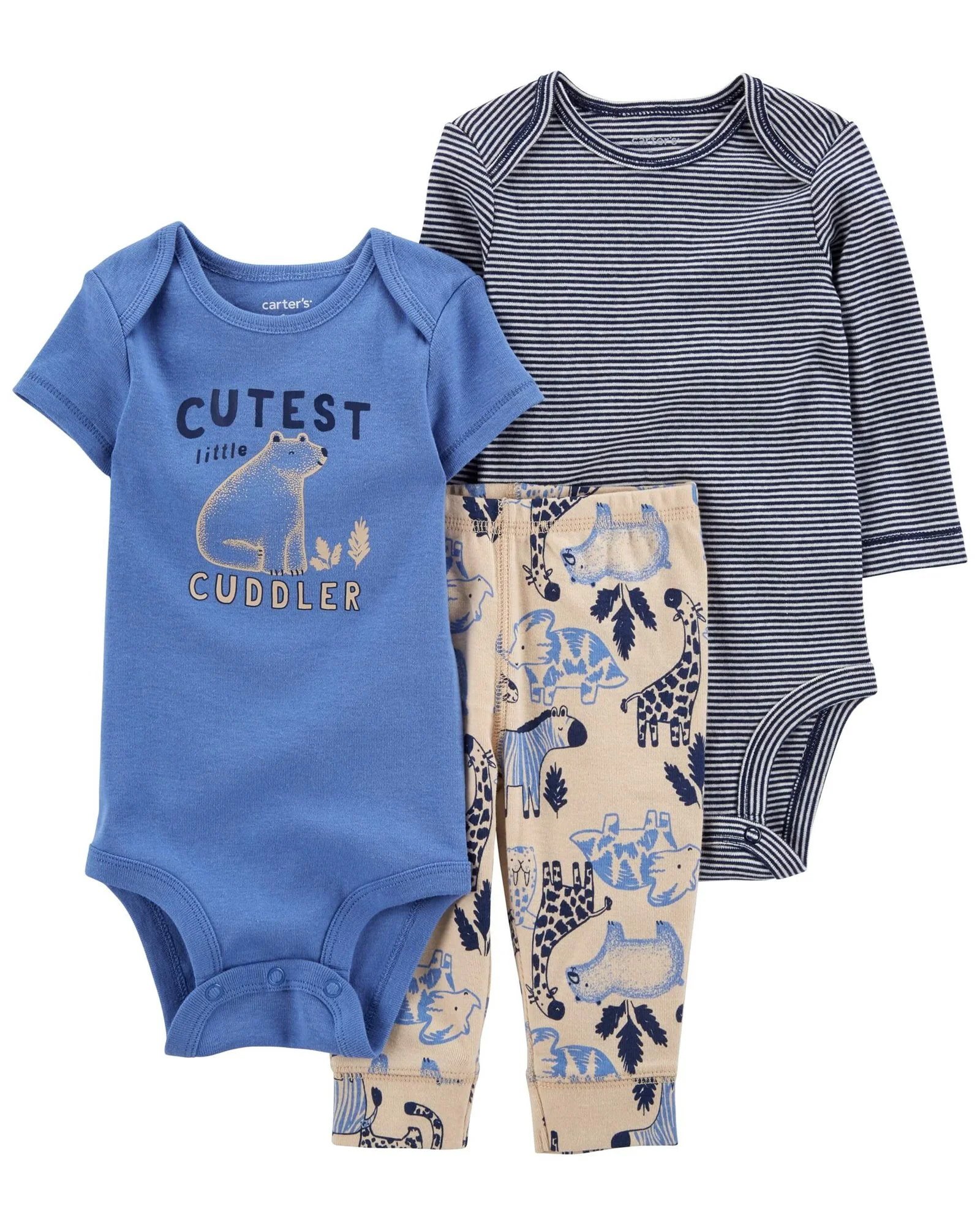 Carter's Set 3 piese Pantaloni si 2 body Animale foto