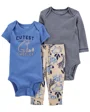 Carter's Set 3 piese Pantaloni si 2 body Animale foto