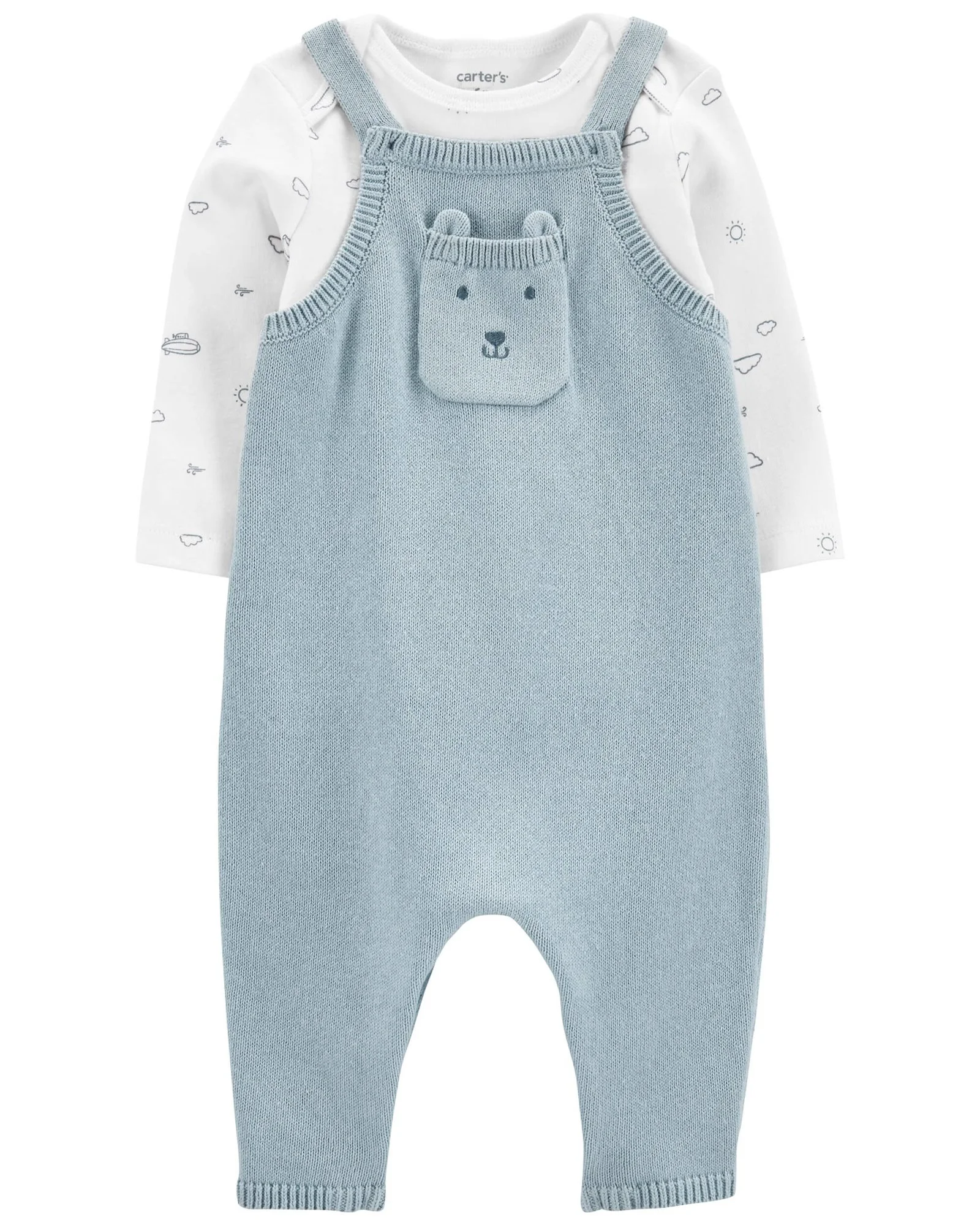 Carter's Set 2 piese Bluza si salopeta tricotata foto