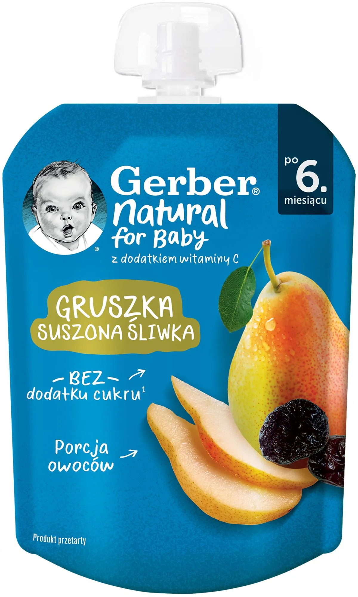 image for Пюре Gerber Груша и чернослив (6+ мес.), 80 г foto