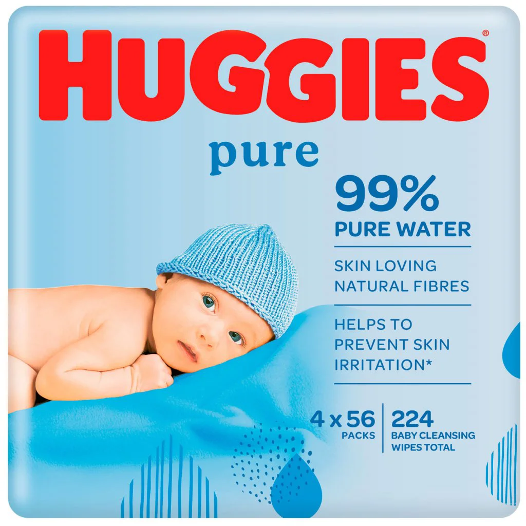 Влажные салфетки Huggies Pure, 224 шт.