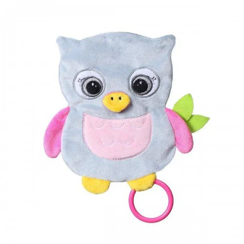 image for Плюшевая игрушка-oбнимашка для младенцев BabyOno Flat Owl Celeste foto