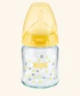 Бутылочка стеклянная NUK First Choice Plus с соской из силикона (0-6меc), 120 мл foto