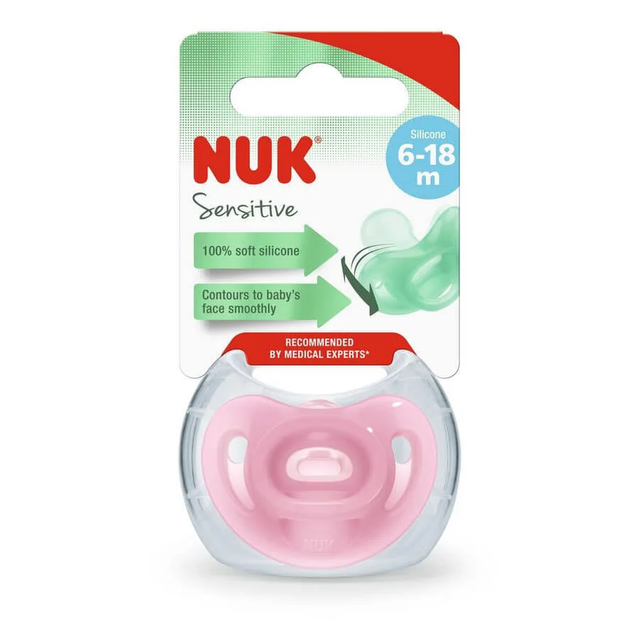 image for Cоска-пустышка силиконовая NUK Sensitive (6-18 luni) foto