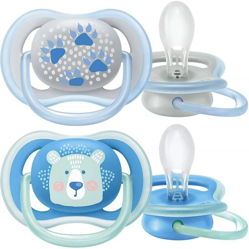 Suzete ortodontice din silicon Philips AVENT Ultra Air Boy in cutie (6-18 luni), 2 buc. foto