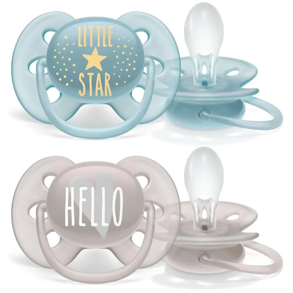 Suzete ortodontice din silicon Philips Avent Ultra Soft Boy (6-18 luni), 2 buc. foto