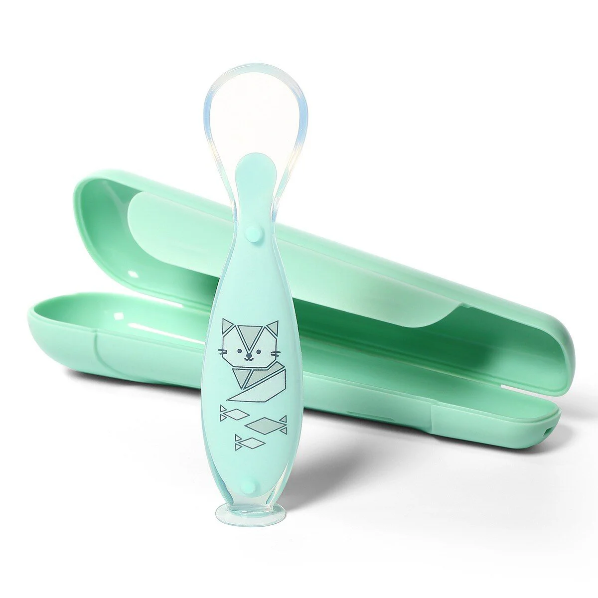 image for Силиконовая ложка с присоской в ​​контейнере BabyOno (6+ мес) foto