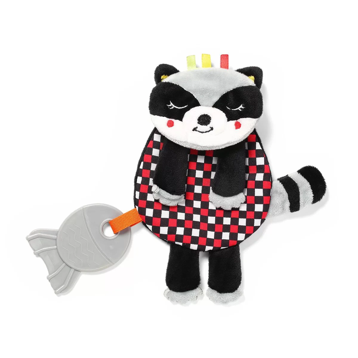 Обнимашка шуршалка c прорезывателeм BabyOno Flat Raccoon Felix