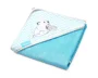 Полотенце детское бамбуковое с капюшоном Babyono Синий, 76x76 см foto