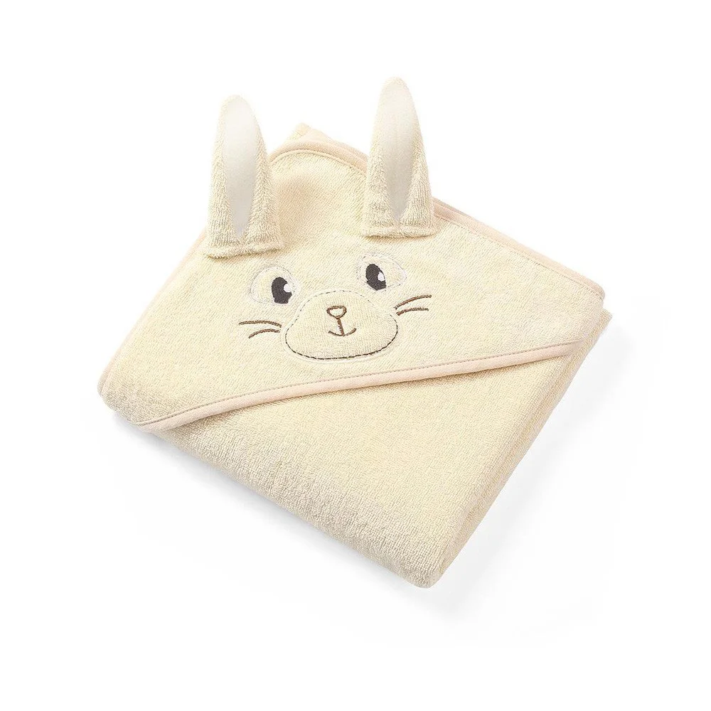image for Махровое банное полотенце с ушками BabyOno Bunny Ears Cream, 100 x 100 см foto