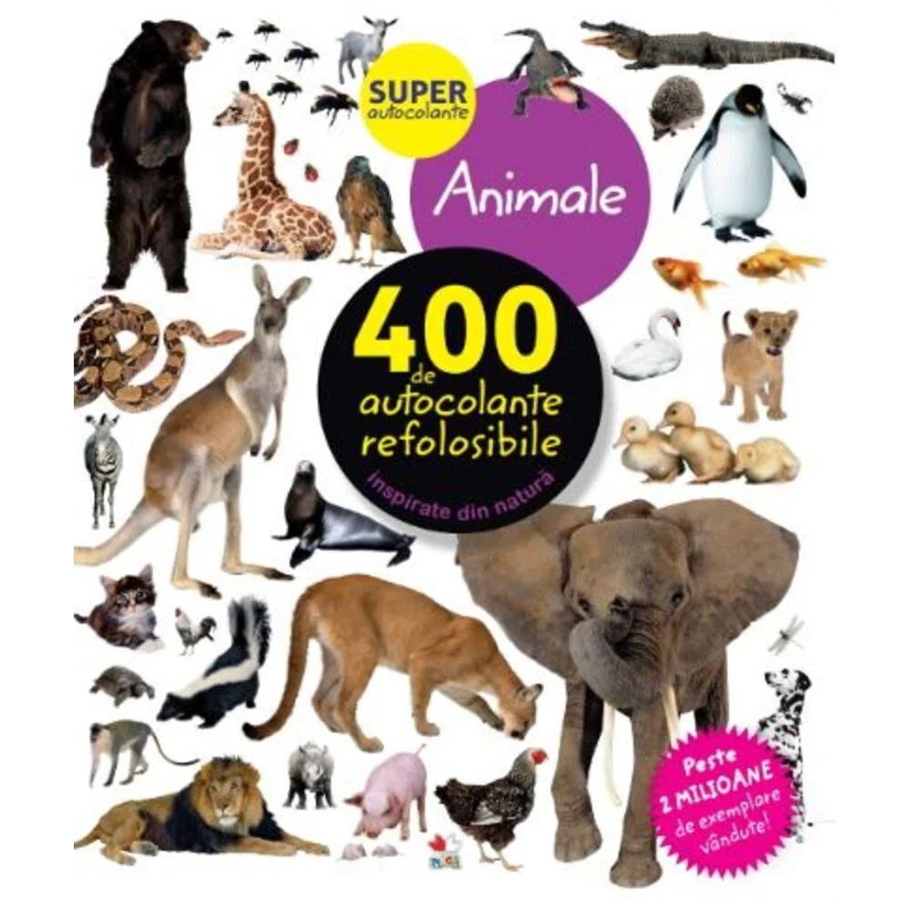 Animale. 400 de autocolante refolosibile foto