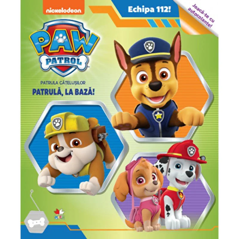 Paw Patrol. Patrula, la baza! Joaca-te cu autocolante.