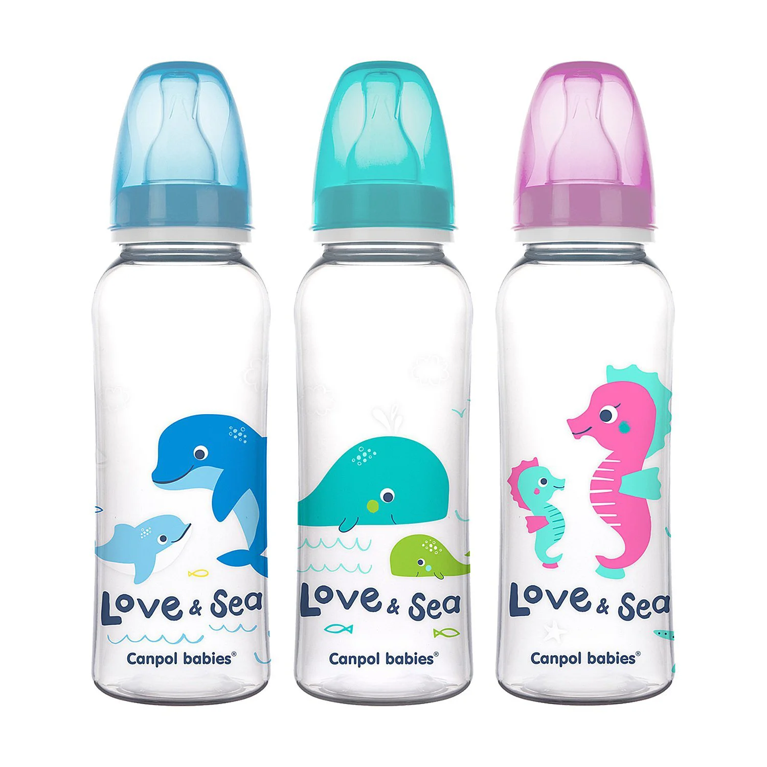 Бутылочка Canpol Love&Sea (12+ мес.), 250 мл
