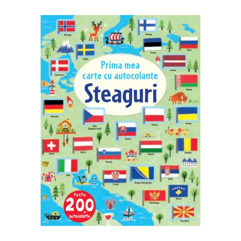 Prima mea carte cu autocolante. Steaguri foto