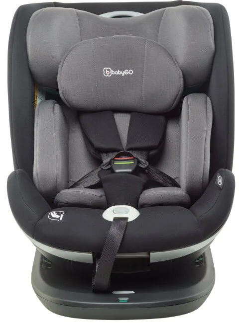 Scaun auto rotativ BabyGo Grow Up 360 Black, 0-36 kg