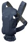 Marsupiu anatomic BabyBjorn Mini Navy Blue cu pozitii multiple de purtare, 3D Mesh