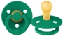 Suzeta rotunda BIBS Evergreen din latex (0-6 luni) foto