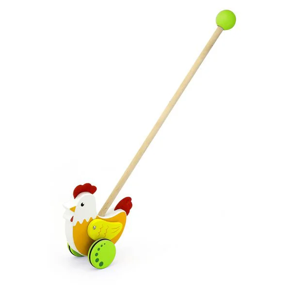 Jucarie din lemn Viga Toys Push Toy Rooster