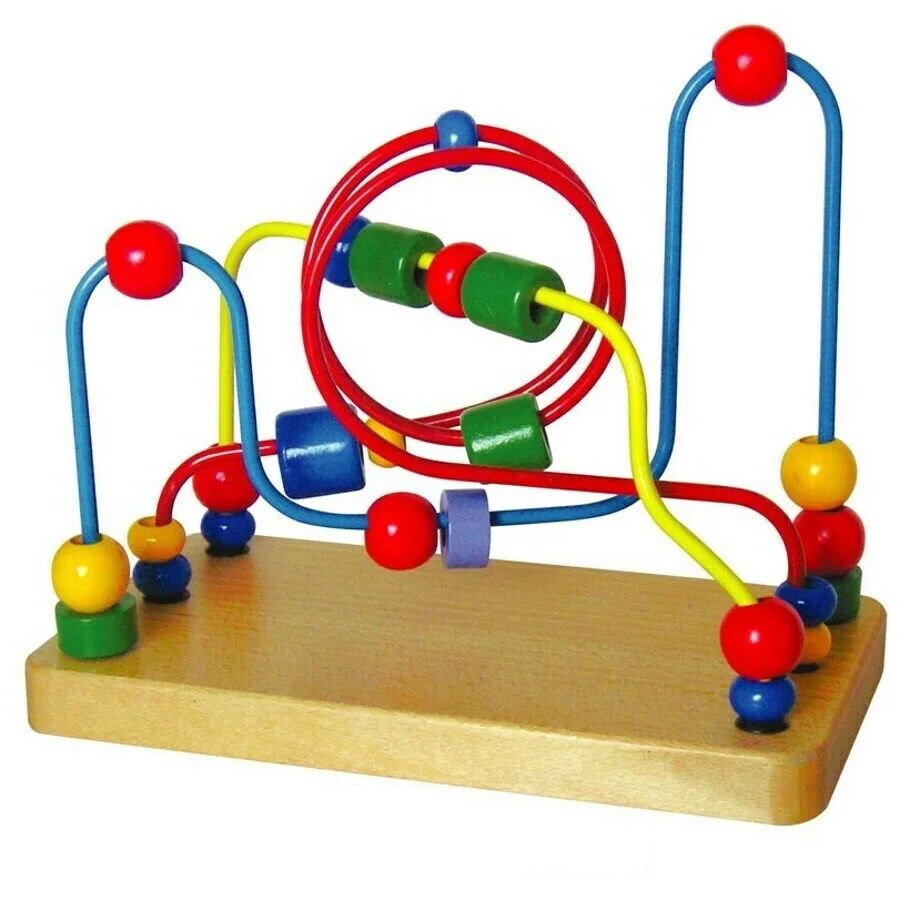 Jucarie educativa din lemn Viga Toys Wire Beads foto