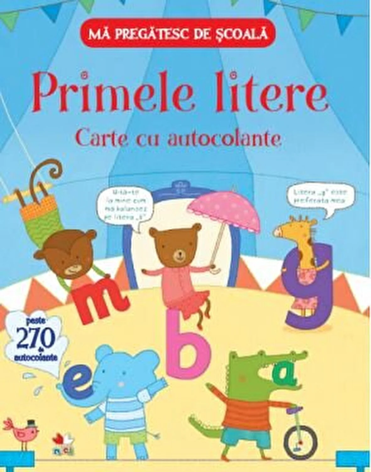 image for Ma pregatesc de scoala. Primele litere. Carte cu autocolante foto