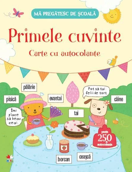 image for Ma pregatesc de scoala. Primele cuvinte. Carte cu autocolante foto