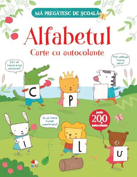 Ma pregatesc de scoala - Alfabetul - Carte cu autocolante foto