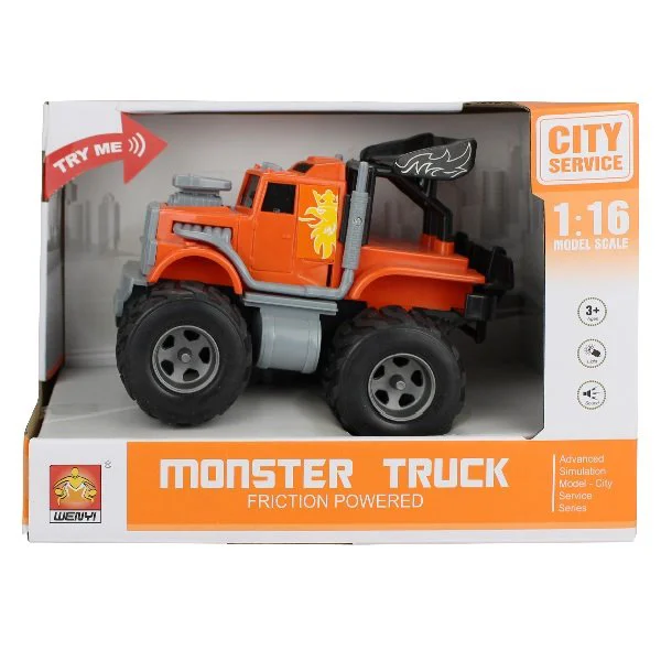 Masina cu inertie Wenyi Mini Monster Truck cu sunet si lumini, 1:16 foto