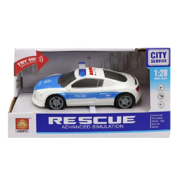 Masina cu inertie Wenyi Police Car cu lumini si sunet, 1:28 foto