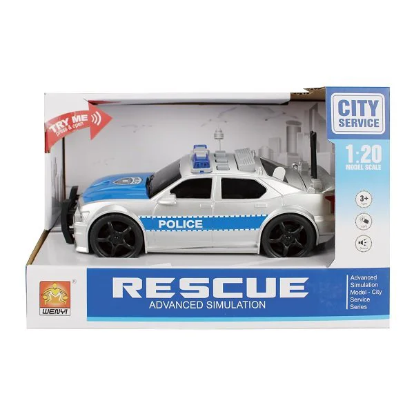 image for Masinu cu inertie Wenyi Police Car, 1:20 foto