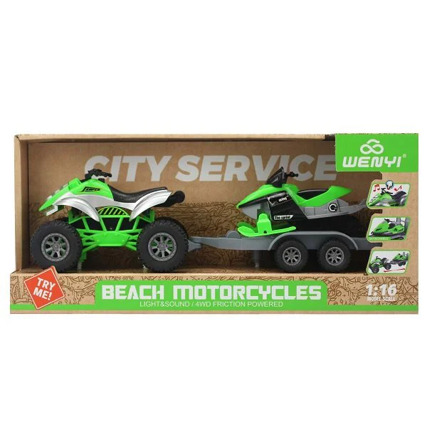 Masinuta cu inertie Wenyi ATV Verde, 1:16 foto