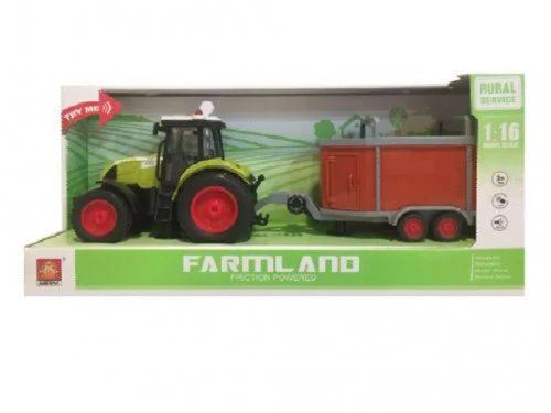 Tractor cu inertie Wenyi Trailered Farm Tractor cu sunet si lumini, 1:16 foto