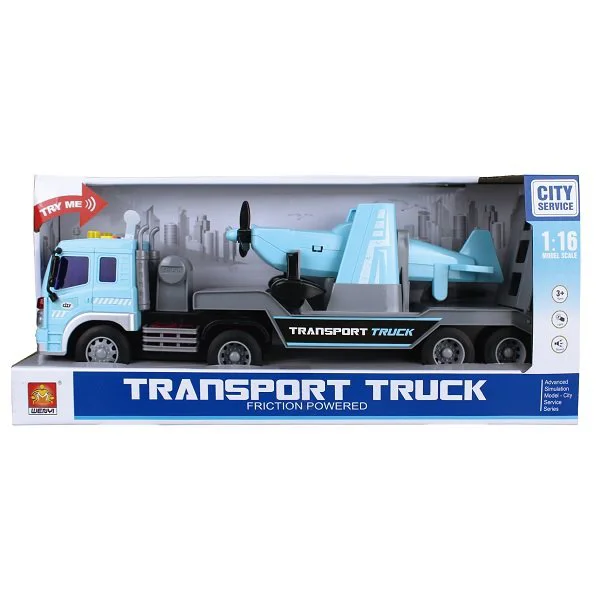 Trailer cu avion Wenyi cu inertie, 1:16 foto