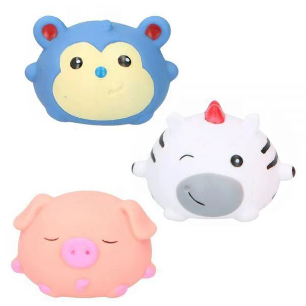 Игрушки для ванной Eddy Toys (Свинья, Мышь, Зебра), 3 шт.