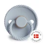 Suzeta rotunda din latex FRIGG Rope Powder Blue (0-6 luni) foto