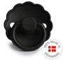 Suzeta rotunda din silicon FRIGG Daisy Jet Black (0-6 luni) foto
