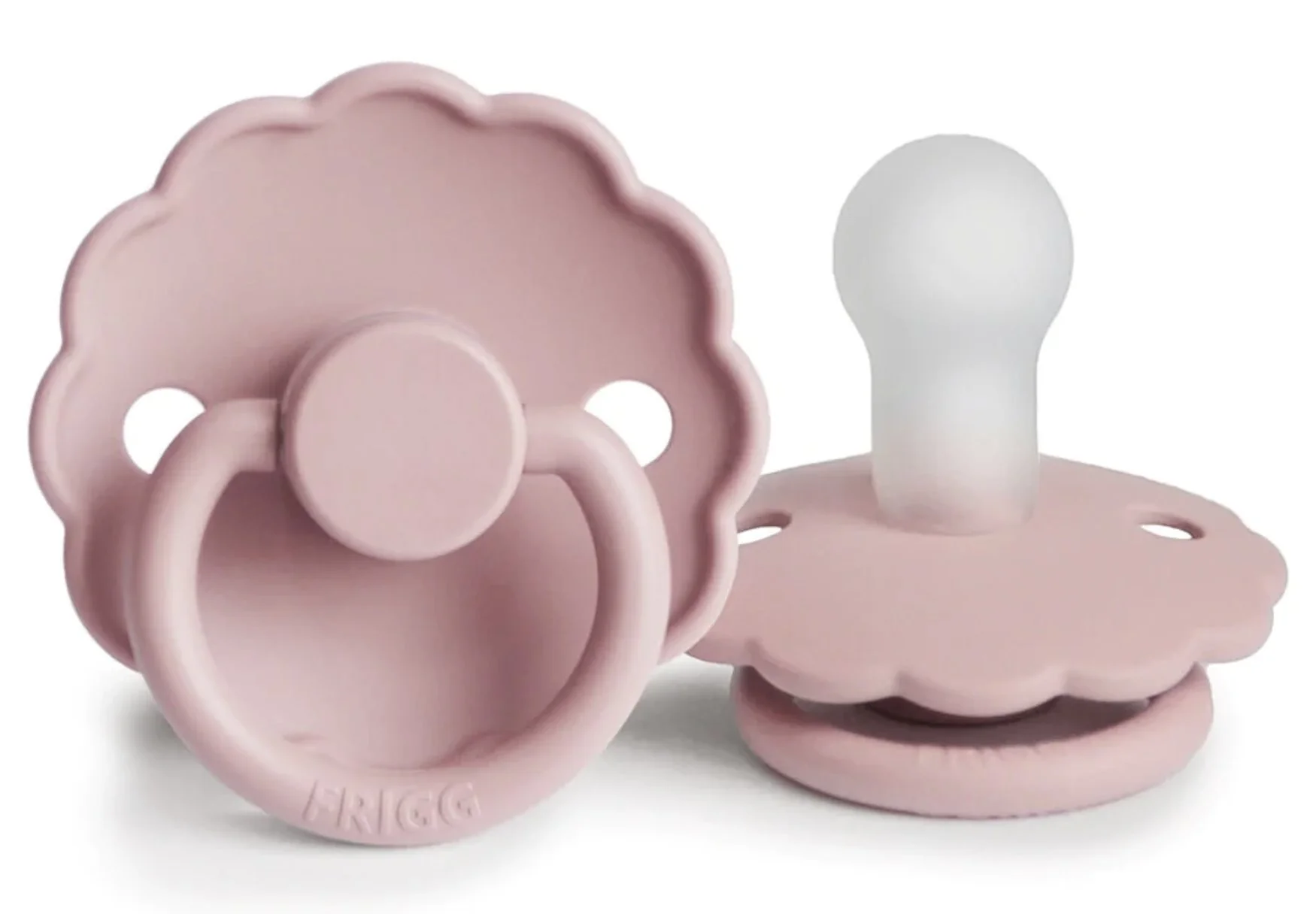 Suzeta rotunda din silicon FRIGG Daisy Baby Pink (0-6 luni) foto