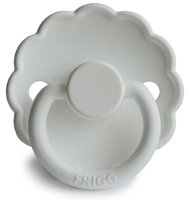 Suzeta rotunda din silicon FRIGG Daisy Bright White (6-18 luni) foto