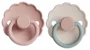 Set 2 suzete rotunde din latex FRIGG Daisy Blush & Cotton Candy (0-6 luni) foto