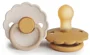Set 2 suzete rotunde din latex FRIGG Daisy Chamomile & Honey Gold (0-6 luni) foto