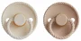 Set 2 suzete rotunde din latex FRIGG Rope Cream & Croissant (0-6 luni) foto